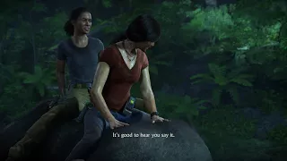 Uncharted: The Lost Legacy Chloe Nadine Rescue Ride Elephant Chloe talks about her Dad