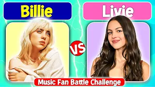 Olivia Rodrigo 🆚 Billie Eilish Music Fan Battle Challenge | Livie vs Billie 🔥😍
