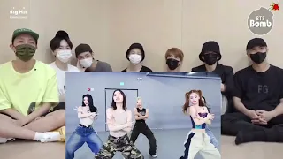 BTS REACTION- ITZY CAKE DANCE PRACTICE