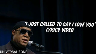 Stevie Wonder - I Just Called To Say I Love You (Lyrics Video)1986.