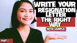 PAANO GUMAWA NG RESIGNATION LETTER? SAMPLE OF RESIGNATION LETTER | NAYUMI CEE 💕