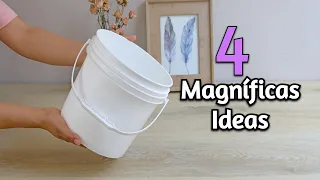 4 Ideas Magnificas para Transformar Un Balde Plástico