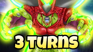 CELL MAX BEATEN IN 3 TURNS WITH NO ITEMS | DBZ DOKKAN BATTLE