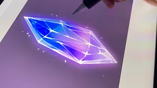 Painting a Crystal in Procreate