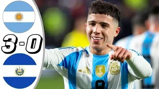 ARGENTINA VS EL SALVADOR 3-0 🔥⚽ || ALL GOALS AND HIGHLIGHTS HD 2024