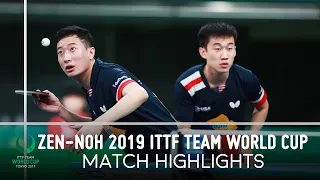 Xu Xin/Liang Jingkun vs Feng Yijun/Zhang Kai | ZEN-NOH 2019 Team World Cup Highlights (1/4)