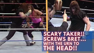 Scary Undertaker Uses Urn to Cheat & Win!! The Undertaker vs Bret Hart |Jan 31-1992|Wrestling Rewind