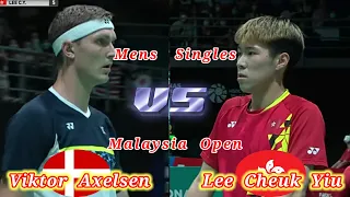 Badminton Viktor Axelsen (DENMARK) vs (HONGKONG) Lee Cheuk Yiu Mens Singles Malaysia Open