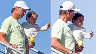Nadal's Reaction When His Son Jumped into His Arms after Bidding Farewell to Fans in Rome