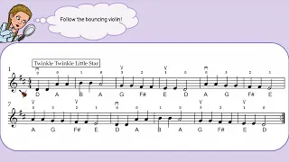 Twinkle, Twinkle (Violin) - Follow the Bouncing Violin!