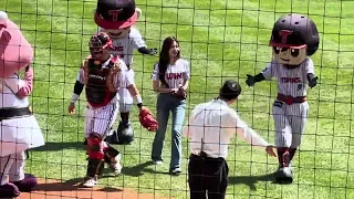 240427 KIA 타이거즈 VS LG 트윈스 미나토자키 사나, Sana Minatozaki 湊崎紗夏 ( みなとざき さな ) 시구  ceremonial first pitch 始球式