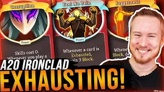 The Exhaust Classic! | Ascension 20 Ironclad Run | Slay the Spire