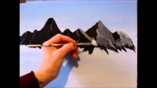 3 Easy steps to painting a MOUNTAIN with Acrylic Paint for the beginner step by step