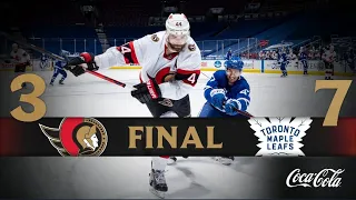 Toronto Maple Leafs(7) Vs Ottawa Senators(3) Highlights 2021 Feb 18