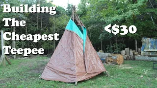 DIY Making the Cheapest Teepee Using a Poly Tarp