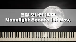 베토벤 - 월광 소나타 1악장/ Moonlight Sonata 1st mov. (with sheet music)