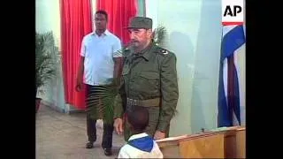 CUBA: PRESIDENT FIDEL CASTRO CASTS VOTE IN GENERAL ELECTION