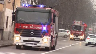 SOCCORSO A PERSONA CON TOBOGA ARRIVO AUTOSCALA VVF MAGENTA+APS VVF LEGNANO IN SIRENA (Castellanza)