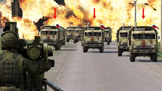 HELLFIRE ! Massive RUSSIAN Column destroyed by UKRANIAN SOF - Russia lost entire Convoy -ARMA3