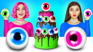 Mukbang Giant VS Tiny Jelly Eyeballs | Eating Big, Medium and Small Candies by RATATA CHALLENGE