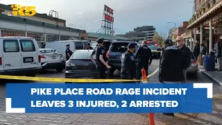 Road rage at Seattle's Pike Place Market leaves 3 injured, leads to 2 arrests