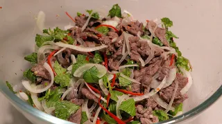 Cách làm Gỏi Bò Tái Chanh mềm ngon, chua chua ngọt ngọt nhâm nhi hết ý | Beef Salad Recipes