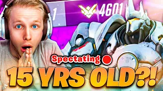 I Spectated an Overwatch PRODIGY at 15 YEARS OLD (4638 PEAK SR)