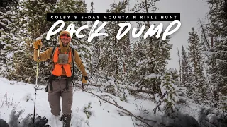 Pack Dump - 5 Day Mule Deer Rifle Hunt with SG's Colby Adamek