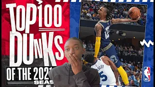 TOP 100 DUNKS of the 2021-22 NBA Season Reaction!