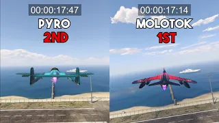 GTA 5 ONLINE   PYRO VS V 65 MOLOTOK WHICH IS BEST PLANE