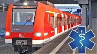 NOTARZTEINSATZ | Herzinfarkt in der S-Bahn Frankfurt | TRAIN SIMULATOR 2019 | BR 423 JustTrains