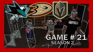 KNEE HOCKEY GAME # 21 - GOLDEN KNIGHTS / SHARKS / DUCKS - SEASON 2 - QUINNBOYSTV