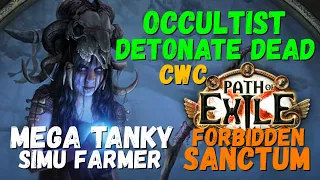 POE 3.21, 3.22 Occultist CwC Detonate Dead Build, 16M DPS, Simulacrum Wave 30 Farmer