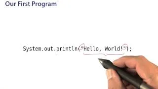 Our First Program - Intro to Java Programming