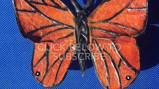 Leather craft, Leather Butterfly Hair Clip Pt2
