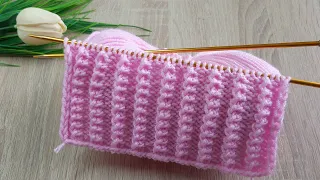İki şiş kolay örgü yelek model anlatımı ✅️Eays knitting crochet patterns