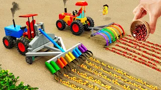 Diy tractor mini Bulldozer to making New Plowing Machine | diy mini Agriculture Machine | HP Mini