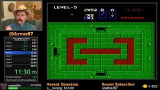 Legend of Zelda NES speedrun in 29:44 by Arcus