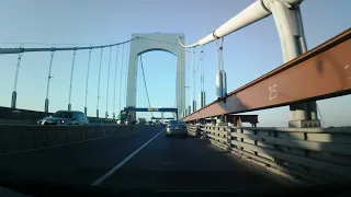 Throgs Neck Bridge, New York - Driving South Bronx to Queens - Dash Cam Video