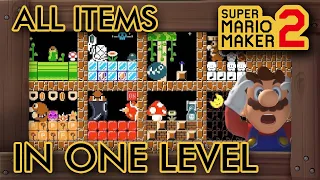 Super Mario Maker 2 - This Crazy Level Uses ALL ITEMS