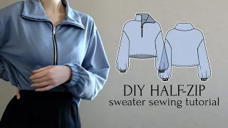 DIY Half-Zip Sweater (Version 2) + ZIA Pattern