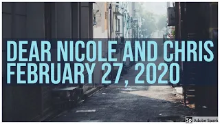 Tambalan Dear Nicole and Chris February 27, 2020