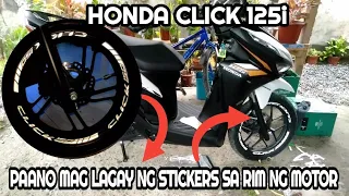 HONDA CLICK 125i | PAANO MAG LAGAY NG STICKERS SA RIM NG MOTOR | WATCH AND LEARN HOW