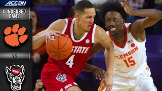 Clemson vs. NC State Wolfpack Condensed Game | ACC Men's Basketball 2019-20