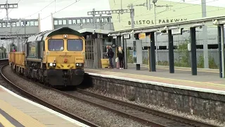 66594+66561 Thrash away from Bristol Parkway with 6Y40 14.09.23
