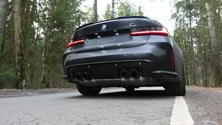 новая BMW M3 G80 frozen black metallic stock exhaust