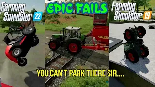 Epic fails 🙈 Funny moments 🤣 Glitches 🙃 Farming Simulator 22 / 19 - FS19 FS22