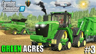 Harvesting and Baling RYE with NEW TRACTOR | GREEN ACRES | Farming Simulator 22 - Episode 3