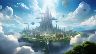 In 2280  Humans are living with Aliens in Floating Cities - Landscape with Invisible Hand Explain