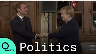 Macron Bids Farewell to Merkel in A Special Ceremony